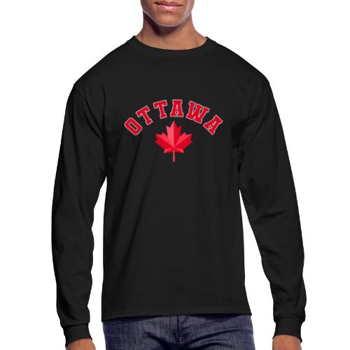 Ottawa with maple leaf - Men's Long Sleeve T-Shirt