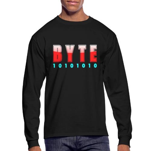 BYTE Binary Code Design - Men's Long Sleeve T-Shirt