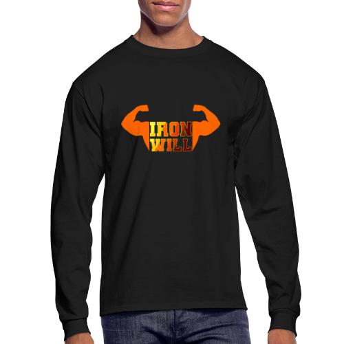 Bodybuilding: Iron Will Power - Men's Long Sleeve T-Shirt