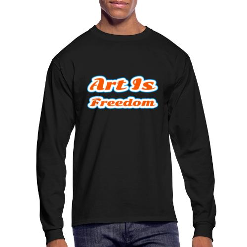 Art Is Freedom — Creative Expression Script - Men's Long Sleeve T-Shirt