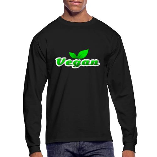 Pure Vegan Leaves - Men's Long Sleeve T-Shirt