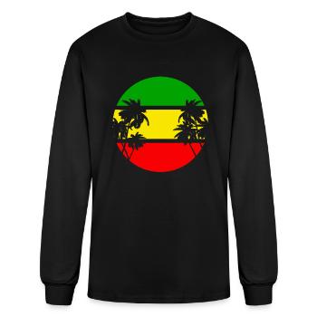 reggae - T-shirt à manches longues Homme - noir - Devant