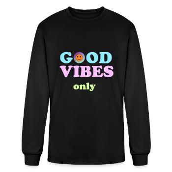 Good Vibes - Men's Long Sleeve T-Shirt - black - Front