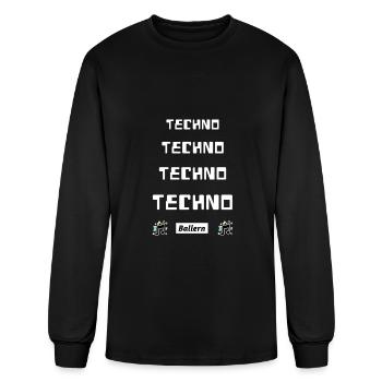 Techno Ballern Techno Music Design - Men's Long Sleeve T-Shirt - black - Front