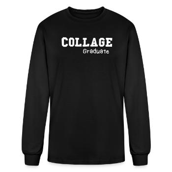 Collage Graduate - Men's Long Sleeve T-Shirt - black - Front