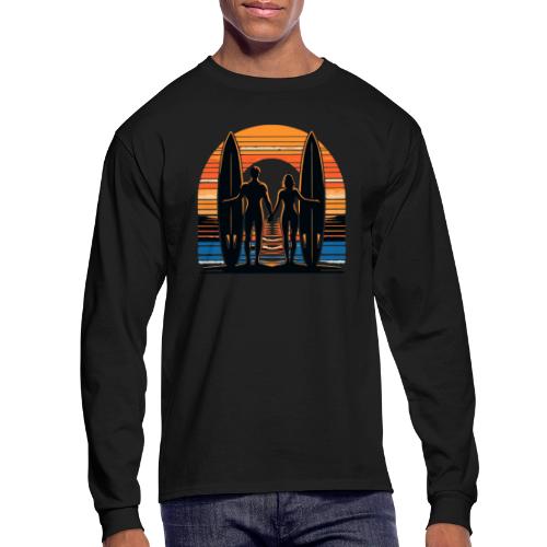 Sunset Surfers Duo - Men's Long Sleeve T-Shirt