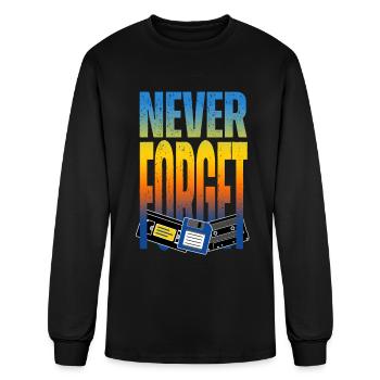 NEVER FORGET - Men's Long Sleeve T-Shirt - black - Front