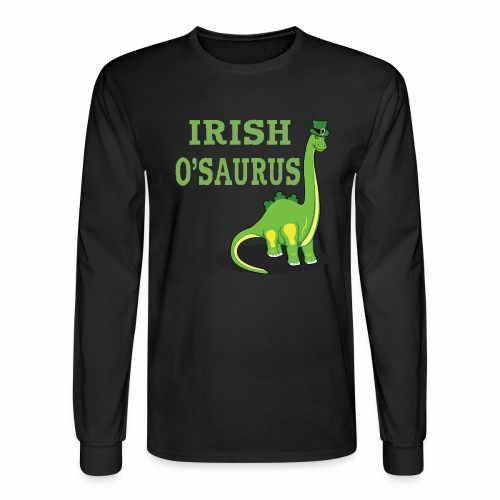 St Patrick's Day Irish Dinosaur St Paddys Shamrock - Men's Long Sleeve T-Shirt