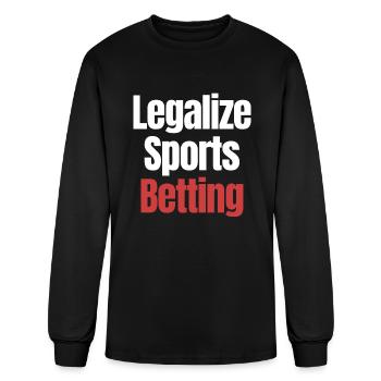 Legalize Sports Betting Sports Horse Betting - Men's Long Sleeve T-Shirt - black - Front