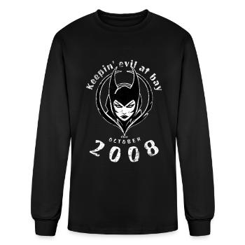 16th birthday Keepin evil at bay since 10/2008 - Men's Long Sleeve T-Shirt - black - Front