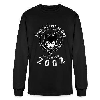 22nd birthday Keepin evil at bay since 11/2002 - Men's Long Sleeve T-Shirt - black - Front