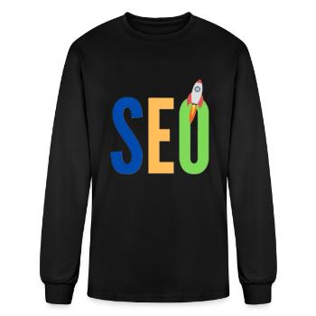 Boost Your Online Presence - Men's Long Sleeve T-Shirt - black - Front