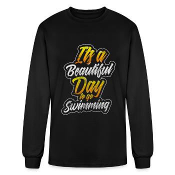 Swim Sea Swimming Pool Swimming Pool - Men's Long Sleeve T-Shirt - black - Front