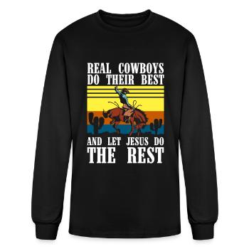 Horse Revolver Lasso - Men's Long Sleeve T-Shirt - black - Front
