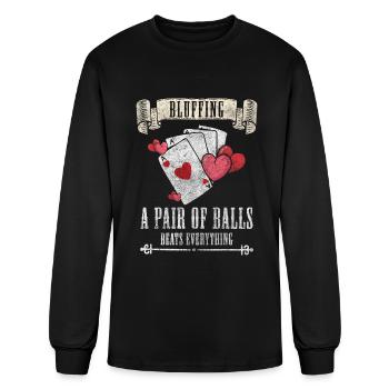 Casino Ace Hold'Em Skat - Men's Long Sleeve T-Shirt - black - Front