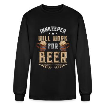 Restaurant Gastronomy Shot Drinking - Men's Long Sleeve T-Shirt - black - Front