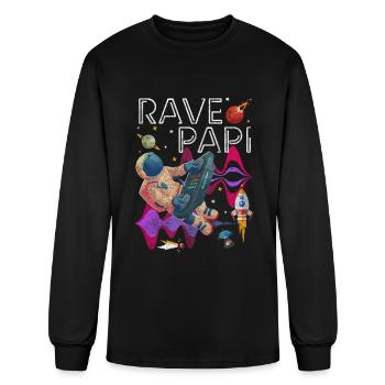House Electro Music Partying Hang Up - Men's Long Sleeve T-Shirt - black - Front