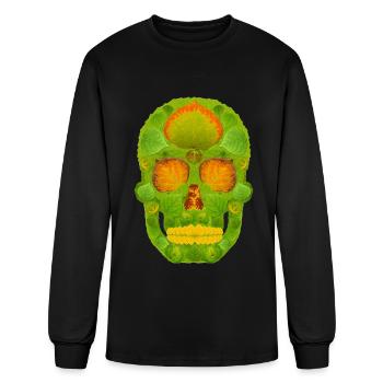 Aspen Leaf Skull 10 - Men's Long Sleeve T-Shirt - black - Front