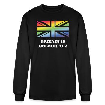 Britain Is Colourful! (Union Jack, United Kingdom) - Men's Long Sleeve T-Shirt - black - Front
