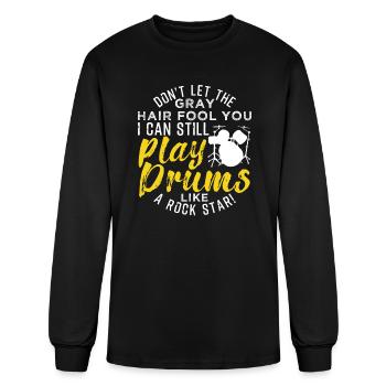 Drums - Men's Long Sleeve T-Shirt - black - Front