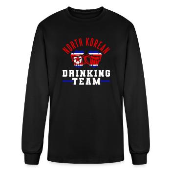 North Korea - Men's Long Sleeve T-Shirt - black - Front