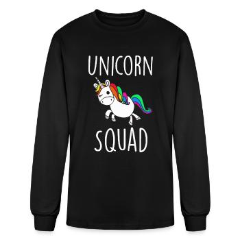 Unicorn Squad Cute Funny Unicorn - Men's Long Sleeve T-Shirt - black - Front