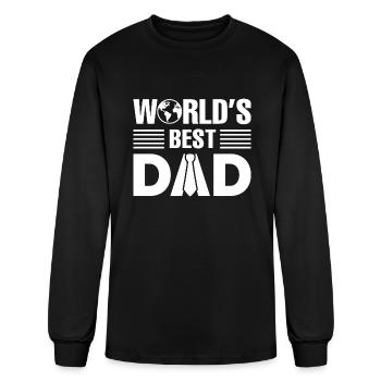 World’s Best Dad - Men's Long Sleeve T-Shirt - black - Front