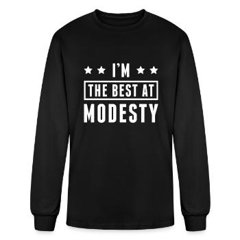 I’m The Best At Modesty - Men's Long Sleeve T-Shirt - black - Front