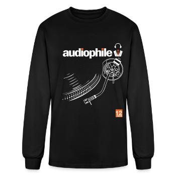audiophile - Men's Long Sleeve T-Shirt - black - Front