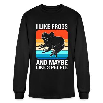 Red Eyed Tree Frog Amphibian Frog - Men's Long Sleeve T-Shirt - black - Front