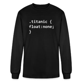 Titanic code - Men's Long Sleeve T-Shirt - black - Front