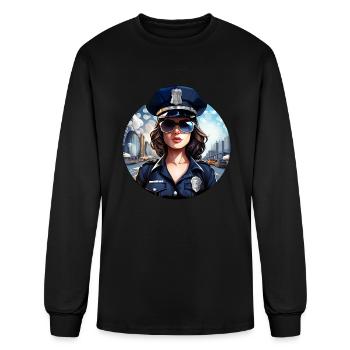Cop - Men's Long Sleeve T-Shirt - black - Front