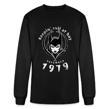 45th birthday Keepin evil at bay since 11/1979 - Men's Long Sleeve T-Shirt - black - Front