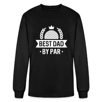 Best Dad By Par - Men's Long Sleeve T-Shirt - black - Front