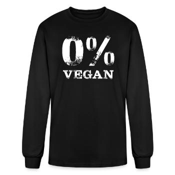 Zero Percent Vegan - Men's Long Sleeve T-Shirt - black - Front