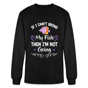 Aquarium Betta Ornamental Fish Sea - Men's Long Sleeve T-Shirt - black - Front
