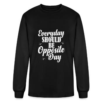 Opposite Day Irony Lover - Men's Long Sleeve T-Shirt - black - Front
