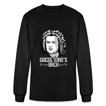 Johann Sebastian Bach Guess Who's Bach Motiv - Men's Long Sleeve T-Shirt - black - Front