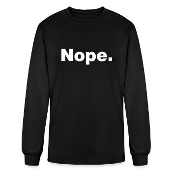 Nope - Men's Long Sleeve T-Shirt - black - Front