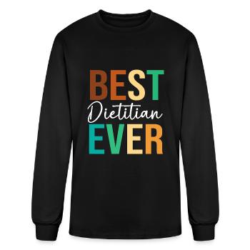 Best Dietitian Ever Dietician Registered Dietitian - Men's Long Sleeve T-Shirt - black - Front