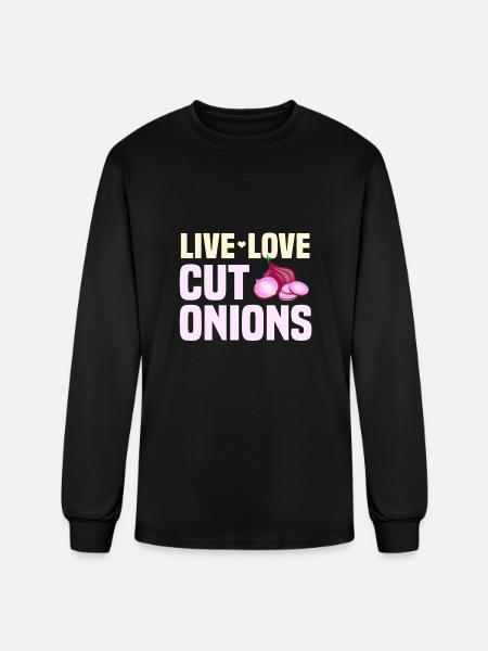 Onion Cutting Gift - Men's Long Sleeve T-Shirt - black