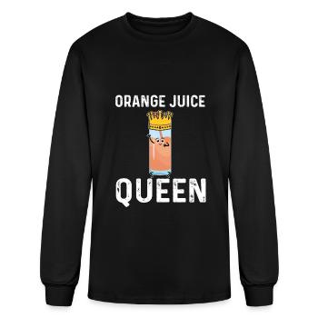 Orange Juice Queen - Men's Long Sleeve T-Shirt - black - Front
