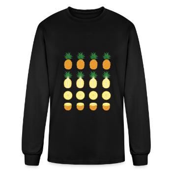 Pineapple - Men's Long Sleeve T-Shirt - black - Front