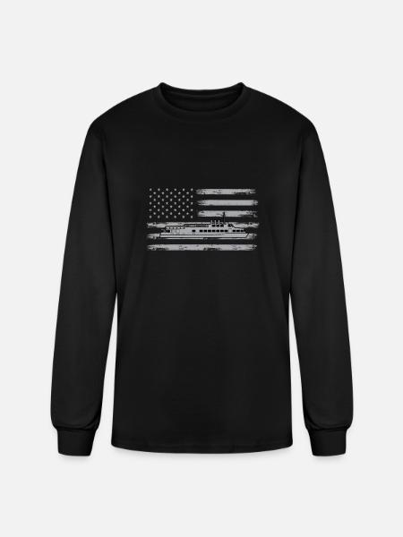 USA Ferry - Men's Long Sleeve T-Shirt - black