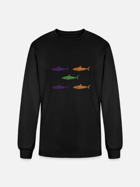 Sharks - Men's Long Sleeve T-Shirt - black