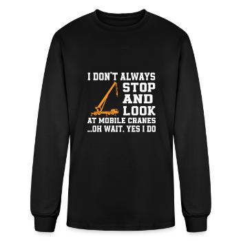 Mobile Crane Lover - Men's Long Sleeve T-Shirt - black - Front