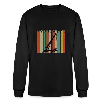 Great Mobile Crane Shirt - Men's Long Sleeve T-Shirt - black - Front