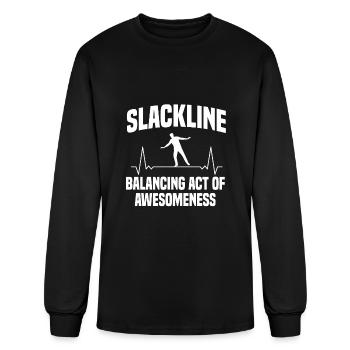Great Slackliner Saying - Men's Long Sleeve T-Shirt - black - Front