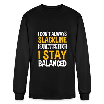 Great Slackline Saying Slackliner - Men's Long Sleeve T-Shirt - black - Front