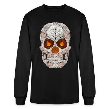 Aspen Leaf Skull 11 - Men's Long Sleeve T-Shirt - black - Front